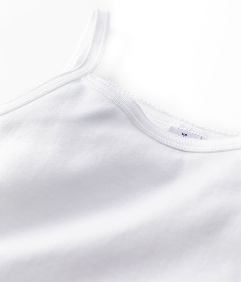 Petit Bateau Lot De 2 Chemises à Bretelles Femme - Coton Léger, Seconde Peau, Décolleté Rond, Ultra Confort Et Douceur