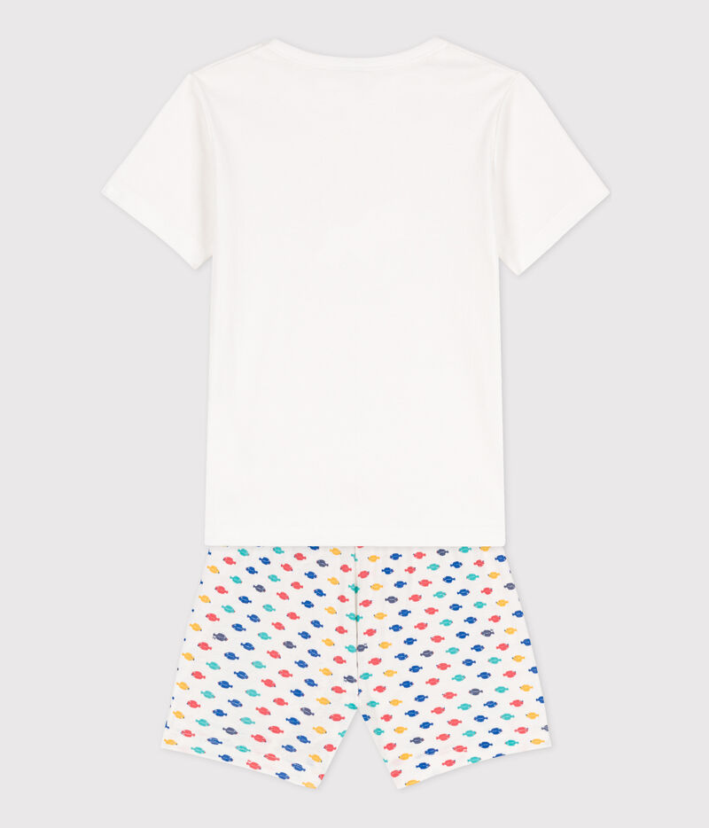 Pyjama Court Petit Bateau Garçon - 100% Coton Et Imprimé Paris