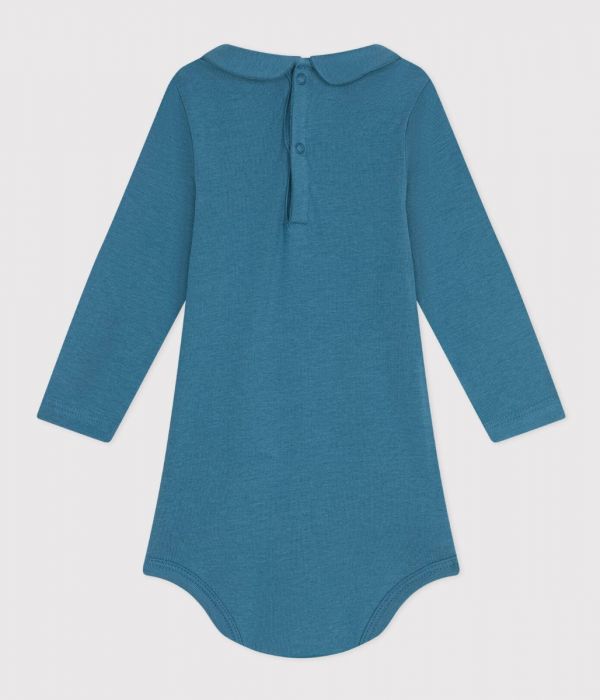 Body manches longues col claudine en coton bébé