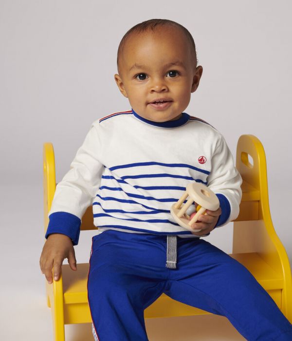 Petit Bateau Sweatshirt à Rayure Bébé en Bouclette Éponge 3 Mois :  : Mode