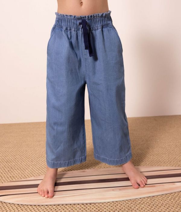 Pantalon large en denim léger enfant fille