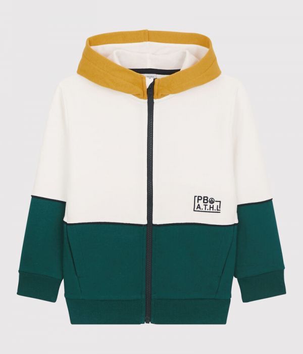 Soldes Petit Bateau - Sweatshirt à capuche en molleton pour garçon
