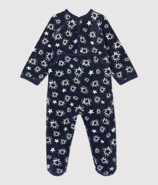 Dors bien bebe imprime etoiles en velours Smoking Petit Bateau TN
