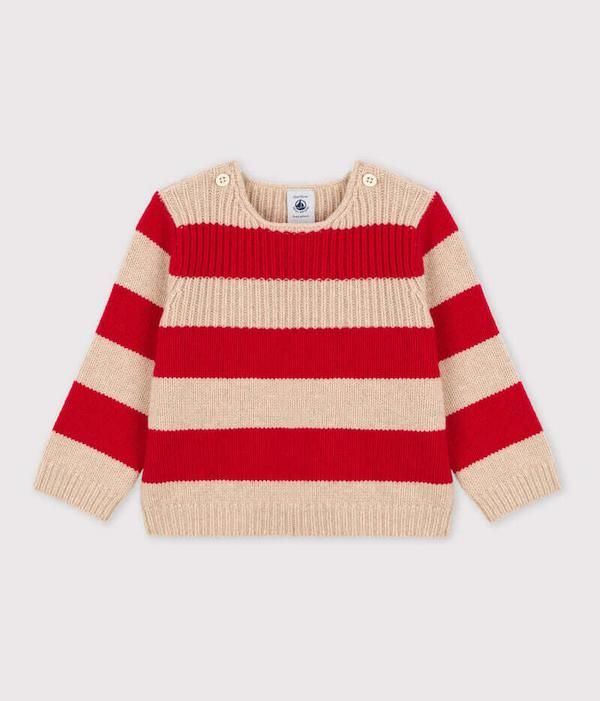 Petit Bateau Sweatshirt à Rayure Bébé en Bouclette Éponge 3 Mois :  : Mode