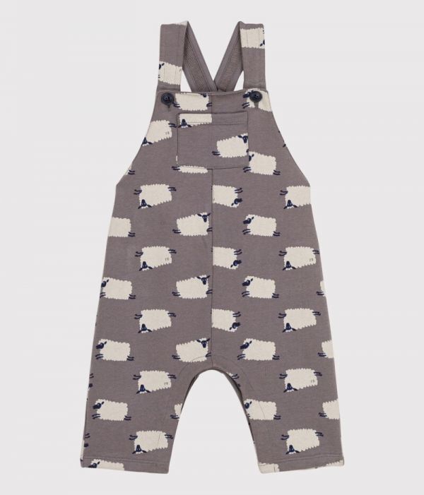 Soldes d'hiver 2023 - salopette bébé longue imprimée - Petit Bateau