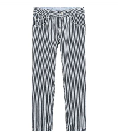 Pantalon garçon 5 poches en toile rayée