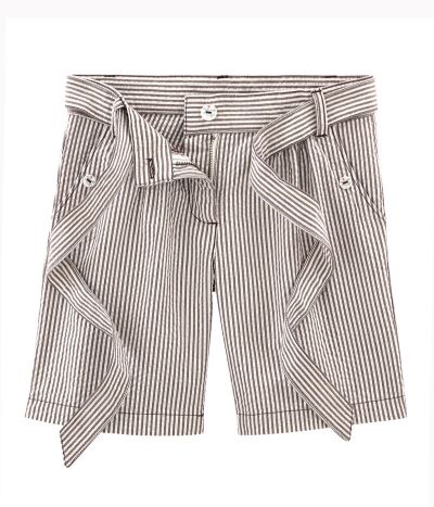 Short fille confectionné en seersucker