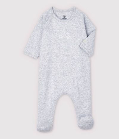 Dors-bien gris chiné bébé en coton biologique