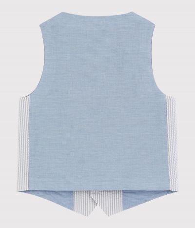 Gilet sans manches en seersucker enfant garçon