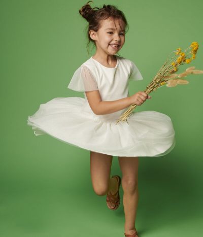 Robe cérémonie en tulle enfant fille