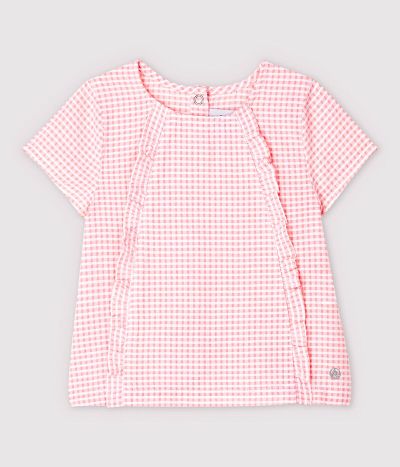 Pull rayé en laine et coton enfant fille / garçon A063P01500