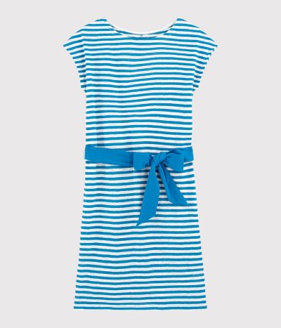 Robe en lin rayé Femme