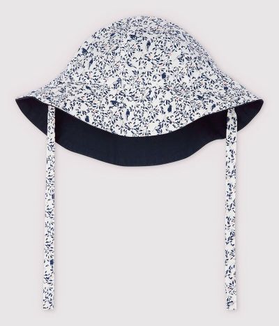 Capeline reversible bébé fille