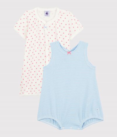 Lot de 2 combicourts en coton