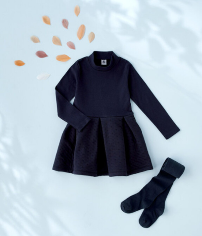 LOOK FILLE ROBE À COL MONTANT