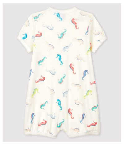 Combicourt hippocampe bébé fille en coton