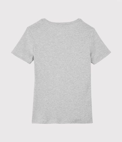T-shirt col V iconique en coton Femme