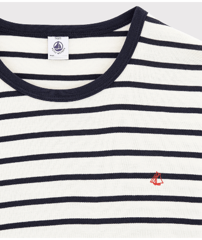 Pyjama à rayures marinière mixte en côte