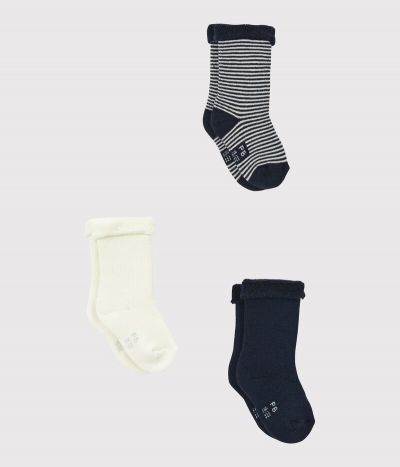 Trio de chaussettes bébé en tricot