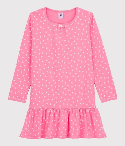 Chemise de nuit volantée petite fille en coton