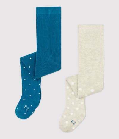 Lot de 2 paires de collants bébé.
