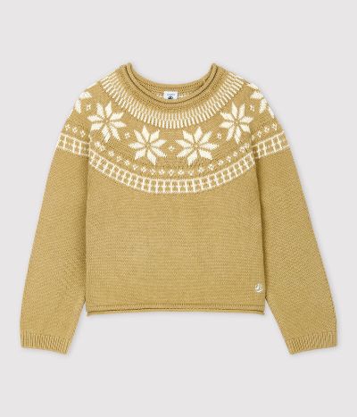 Pull laine et coton enfant fille