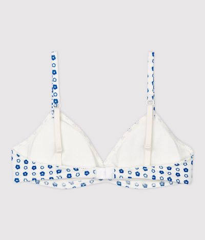 Soutien-gorge paddé imprimé fleur graphique fille en coton biologique et élasthanne