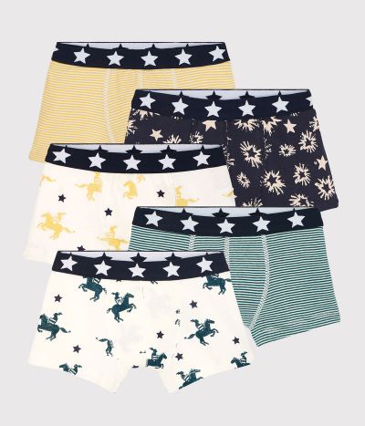 Lot de 5 boxers petit garçon en coton