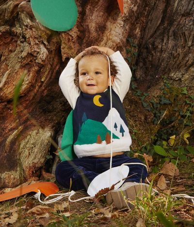 Pull laine et coton bébé.