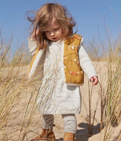 Robe en laine et coton bébé.
