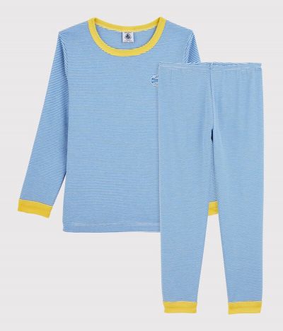 Pyjama rayé milleraies petite fille/petit garçon en coton biologique