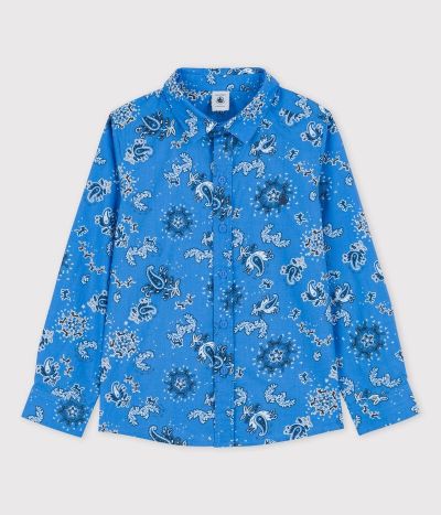 Chemise en popeline imprimée enfant garçon