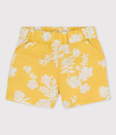 Short imprimé Hawaï en popeline bébé