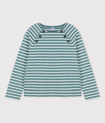Marinière boutonnée en coton Femme