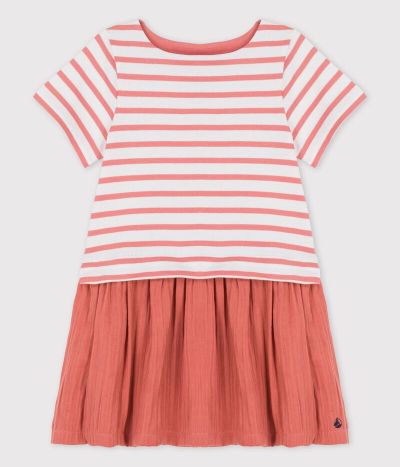 Robe en jersey et gaze de coton bio enfant fille