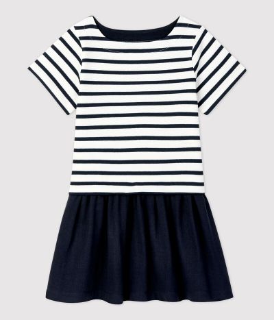 Robe en jersey et gaze de coton bio enfant fille