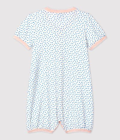 Combicourt bébé imprimé pois en coton biologique