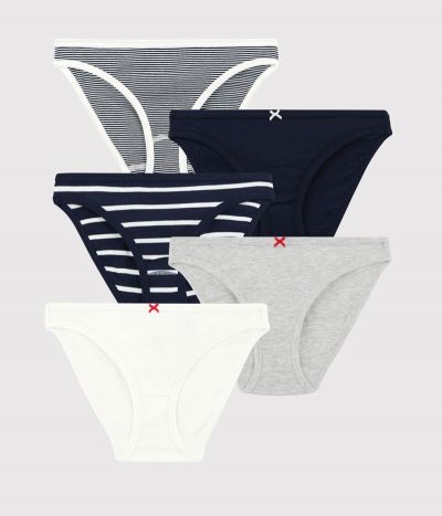Lot 5 culottes en coton BIO Femme