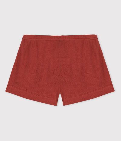 Short en coton ajouré Femme