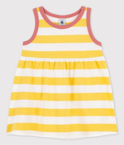 Robe sans manches rayée en jersey bébé