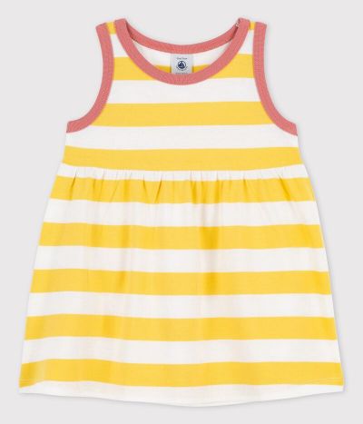 Robe sans manches rayée en jersey bébé