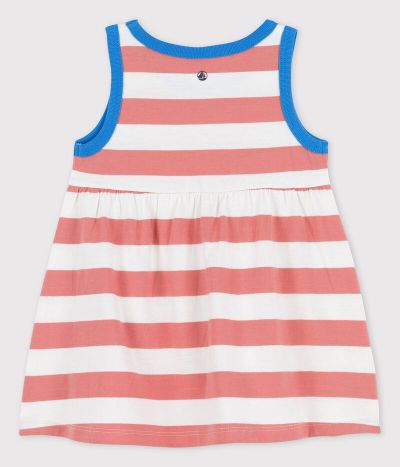Robe sans manches rayée en jersey bébé