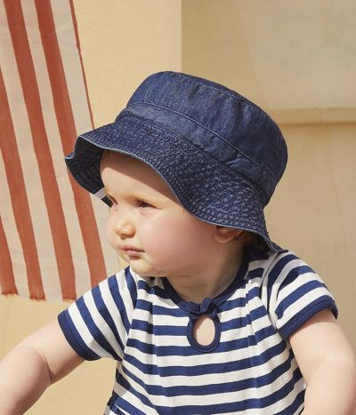 Bob en denim bébé en coton biologique