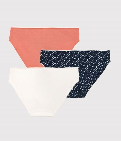 Lot de 3 culottes à pois fille en coton et élasthanne