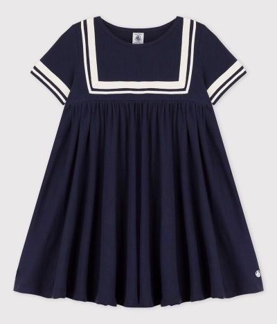 Robe manches courtes en coton bio enfant fille