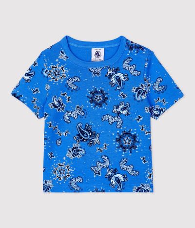 Tee-shirt manches courtes imprimé bandana en coton bio bébé