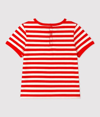 Tee-shirt manches courtes rayé en jersey bébé