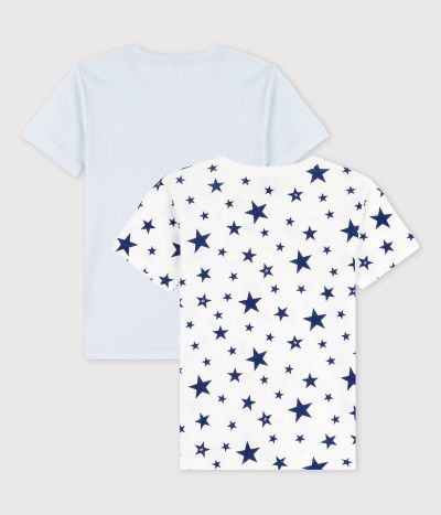 Lot de 2 t-shirts manches courtes étoiles petit garçon en coton