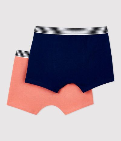 Lot de 2 boxers garçon en coton et élasthanne