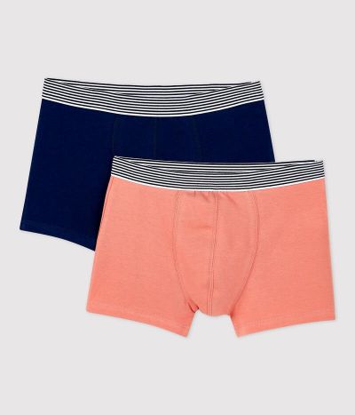 Lot de 2 boxers garçon en coton et élasthanne